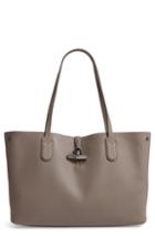 Longchamp Roseau Essential Mid Leather Tote - Grey