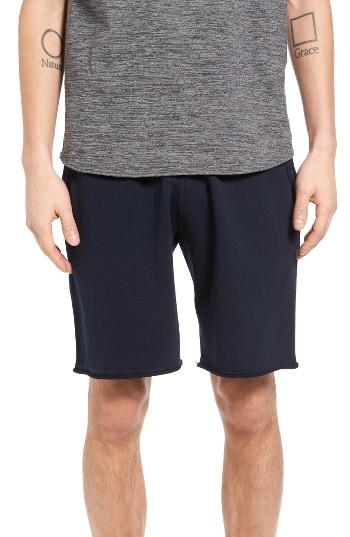 Men's Reigning Champ Raw Edge Drawstring Shorts - Blue