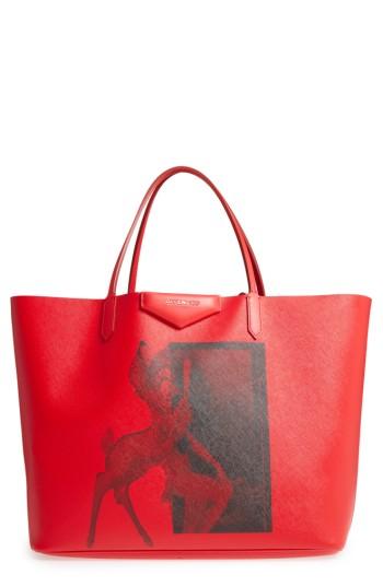 Givenchy Antigona - Bambi Print Coated Canvastote - Red