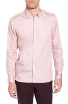 Men's Ted Baker London Lili Slim Fit Herringbone Sport Shirt (m) - Pink