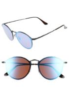 Women's Ray-ban 59mm Blaze Round Mirrored Sunglasses - Shiny Black