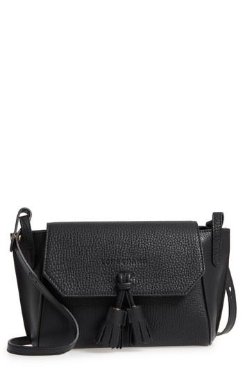 Longchamp Penelope Leather Crossbody Bag - Black