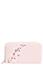 Women's Ted Baker London Kohei Soft Blossom Leather Matinee Wallet - Pink
