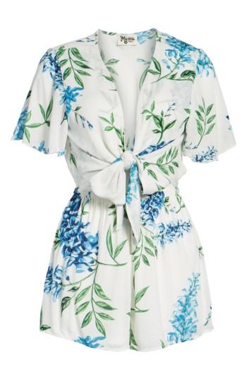 Women's Show Me Your Mumu Gia Tie Waist Romper - Blue