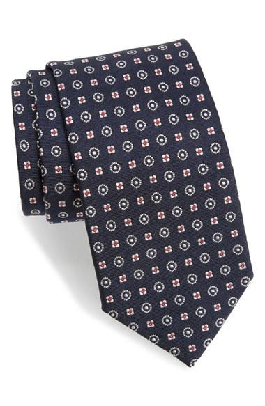 Men's Eton Medallion Silk Tie, Size - Blue