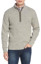 Men's Rodd & Gunn 'huka Lodge' Merino Wool Blend Quarter Zip Sweater, Size - Beige