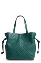 Tory Burch Georgia Slouchy Quilted Leather Tote - Green