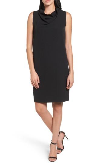 Women's Anne Klein Cowl Neck Sheath Dress - Black