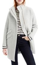 Petite Women's J.crew Stadium Cloth Cocoon Coat P - Grey