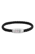 Men's Tateossian Combination Lock Leather Bracelet