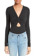 Women's T By Alexander Wang Twist Front Bodysuit