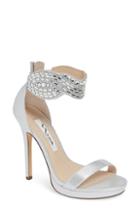 Women's Nina Fayth Jeweled Ankle Cuff Sandal .5 M - Metallic