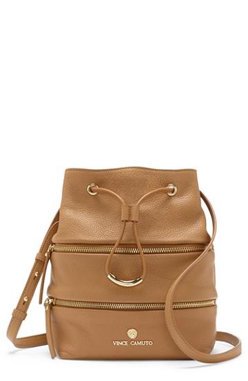Vince Camuto 'meg' Pebbled Leather Bucket