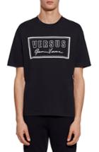 Men's Versus By Versace Logo Stamp T-shirt - Black