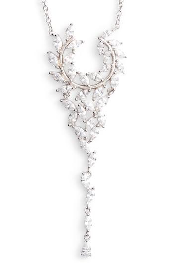Women's Nina Fern Cubic Zirconia Y-necklace