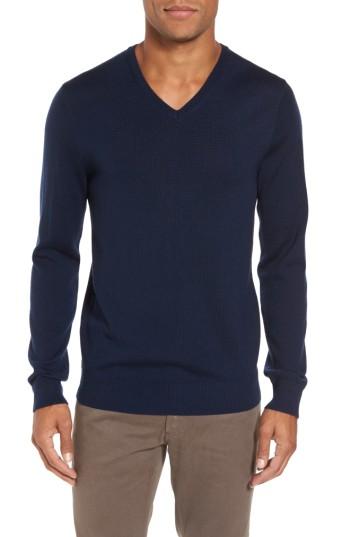 Men's Bonobos Merino V-neck Sweater - Blue