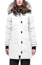 Women's Canada Goose 'lorette' Hooded Down Parka With Genuine Coyote Fur Trim (14-16) - White