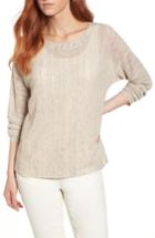 Women's Eileen Fisher Linen Blend Sweater, Size - Beige