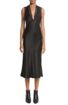 Women's Alexander Wang Chain Mail Trim Silk Slipdress