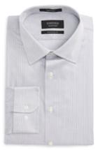 Men's Nordstrom Men's Shop Traditional Fit Stripe Dress Shirt 32/33 - Grey