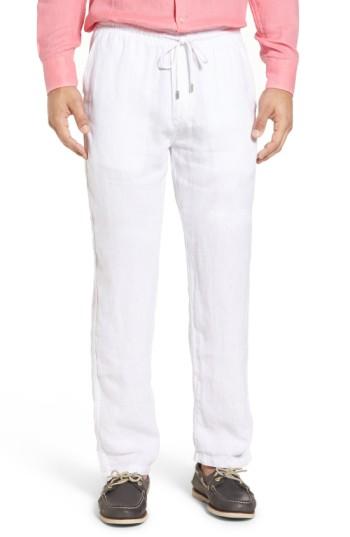 Men's Vilebrequin 'classic' Linen Pants, Size - White