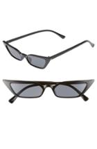 Women's Leith 52mm Pointed Cat Eye Sunglasses - Black