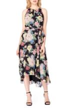 Women's Tahari Faux Wrap Midi Dress - Black