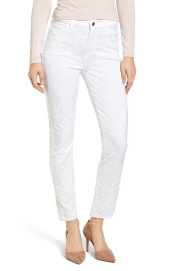 Women's Jen7 Jacquard Ankle Skinny Jeans - White