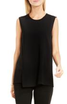 Women's Vince Camuto Front Overlay Shell - Black