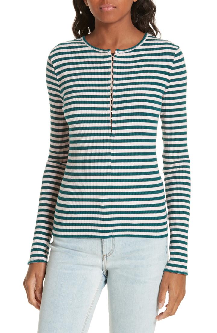 Women's Rag & Bone/jean Halifax Henley, Size - Blue