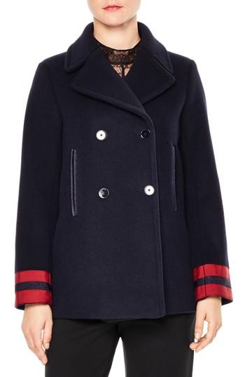 Women's Sandro Cynda Peacoat - Blue
