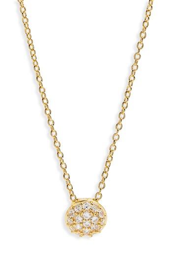 Women's Nordstrom Cubic Zirconia Pave Halo Pendant Necklace