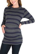 Women's Nom Shelley Maternity/nursing Turtleneck Tunic - Grey