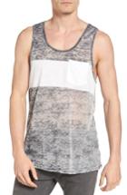 Men's The Rail Chest Block Burnout Tank, Size - Black