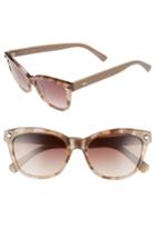 Women's Longchamp 53mm Gradient Lens Cat Eye Sunglasses - Marble Beige