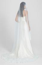 Nina Lace Border Mantilla Veil, Size - Ivory