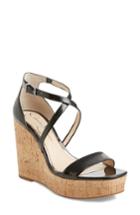 Women's Jessica Simpson Stassi Cross Strap Wedge Sandal M - Black