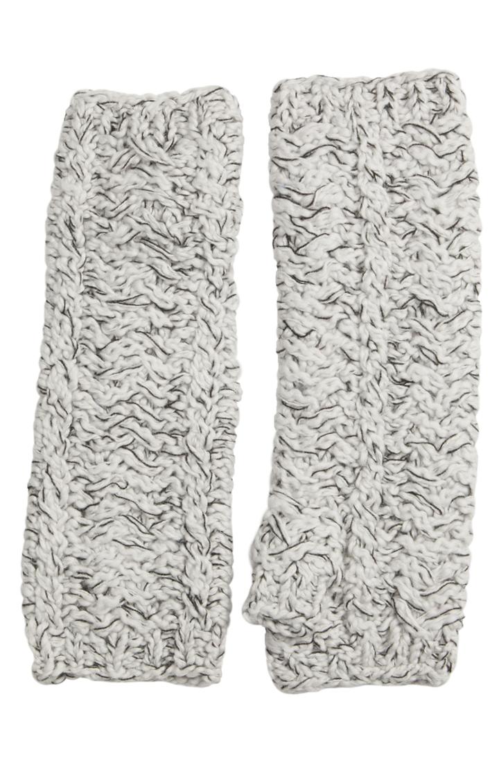 Women's Eileen Fisher Cotton Knit Glovelettes, Size - Grey