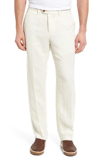 Men's Tommy Bahama 'la Jolla' Flat Front Pants X 32 - Beige