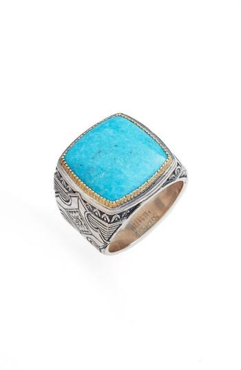 Men's Konstantino Heonos Square Turquoise Ring