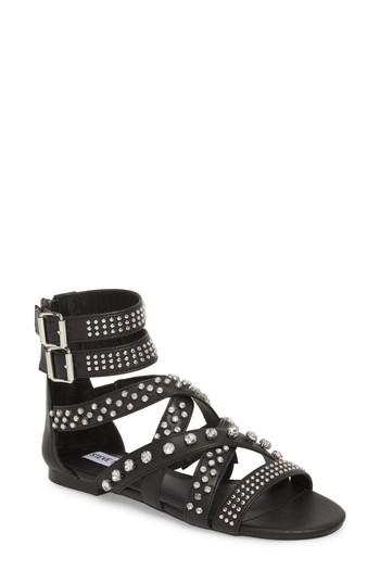 Women's Steve Madden Shift Embellished Gladiator Sandal M - Black