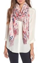 Women's Nordstrom Marble Tissue Wool & Cashmere Scarf, Size - Pink