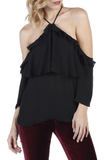 Women's Paige Luciana Off The Shoulder Silk Top - Black