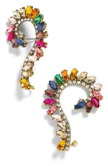 Women's Baublebar Geovana Rainbow Crystal Ear Crawlers