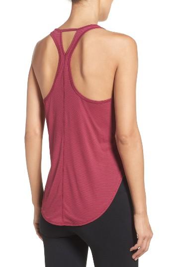 Women's Zella 24/7 Racerback Tank, Size - Burgundy