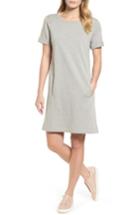 Women's Caslon Short Sleeve Cotton Blend Dress - Grey