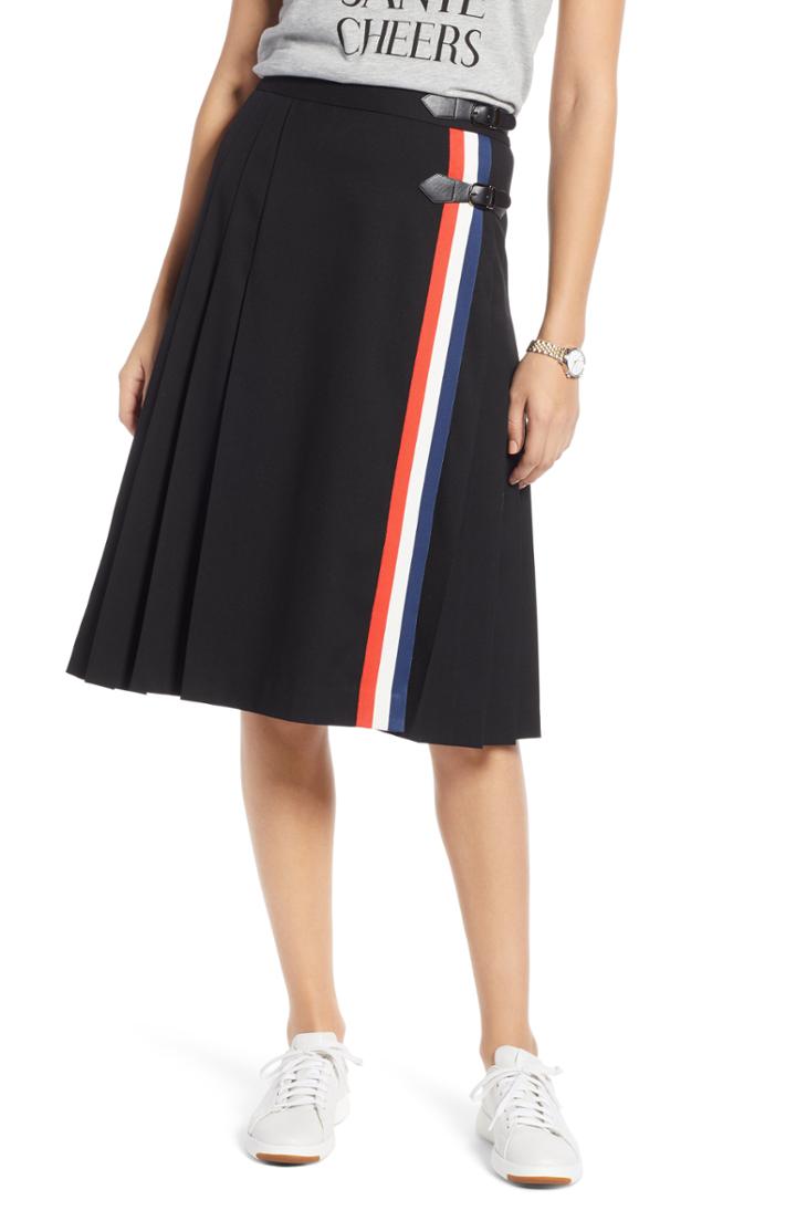 Women's 1901 Buckle Front A-line Skirt (similar To 14w) - Black
