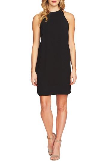 Women's Cece Scalloped Shift Dress - Black