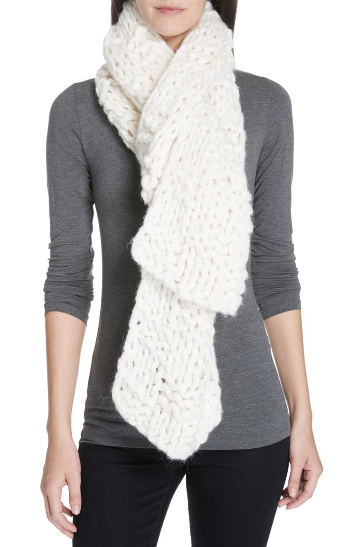 Women's Eileen Fisher Alpaca Blend Scarf, Size - White