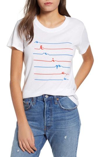 Women's Sub Urban Riot Stripes Slouched Tee - White